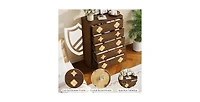gaomon 5 Drawer Tall Dresser for Bedroom, Boho Chest of Drawers, Wooden Chest with Clothes Storage Cabinet