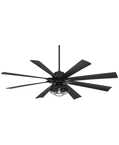 Possini Euro Design 70" Defender Modern Industrial Indoor Outdoor Ceiling Fan Led Light Remote