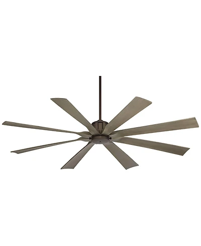 Possini Euro Design 70" Defender Industrial Rustic Indoor Outdoor Ceiling Fan Remote