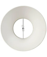 Springcrest Set of 2 Empire Lamp Shades Ivory Small 6" Top x 12" Bottom x 8" High x 8.5" Slant Clip-On Harp Finial Fitting