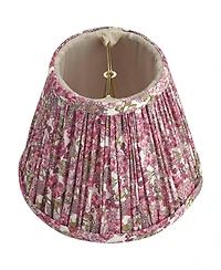 Springcrest Nelle 3 1/2" Top x 6" Bottom x 5" High x 5" Slant Print Lamp Shade Replacement Set of 6 Pleated Clip On Candelabra