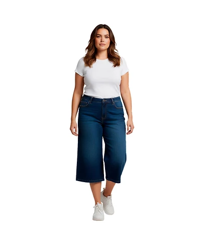 Avenue Women's Butter Denim Wide-Leg Crop