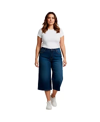 Avenue Women's Butter Denim Wide-Leg Crop