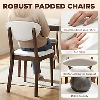 Homcom Dining Table Set for 4, Mid-Century Modern Kitchen and Chairs