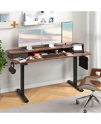 Gouun Electric Standing Desk with 2 Drawers, Adjustable
