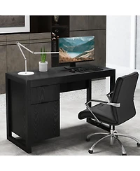 Gouun Computer Desk with Cabinet and Drawer