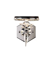 Vienna Full Spectrum Manhattan Modern Wall Lamp Chrome Crystal Hardwire 6" Fixture Paper Shade for Bedroom Reading Living Room House Hallway