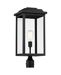 John Timberland Eastcrest Modern Outdoor Post Light Textured 22 1/2" Clear Glass Panels for Exterior Barn Deck House Porch Yard Patio Outside