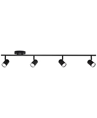Pro Track Vester 4-Light Heads Led Wall or Ceiling Track Fixture GU10 Dimmable Flexible Modern Kitchen Bathroom 40" Wide