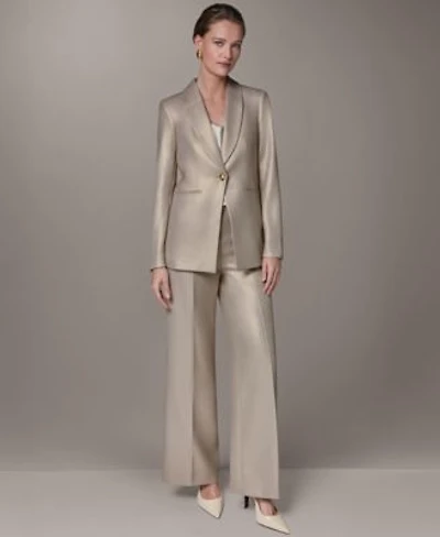 Donna Karan New York Womens One Button Jacket Wide Leg Pants
