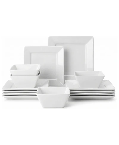 American Atelier Kingsley Casual Square 12-Piece Dinnerware Set, Service for 4