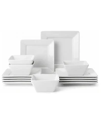 American Atelier Kingsley Casual Square 12-Piece Dinnerware Set, Service for 4