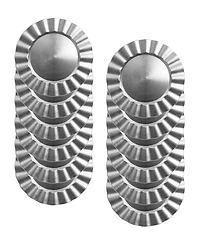 American Atelier Round Ruffled Charger Plate 12 Piece Dinnerware Set, Service for 12