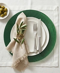 American Atelier Sunray Black Emerald Charger Plate 13", Set of 4