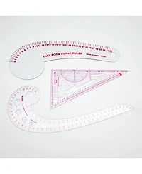 Gnuadz Fashion Clear Metric Sewing Ruler Set Pattern Rulers For Beginners Tailors Designers Quilting Embroidery Cross Crochet Knitting 9pcs