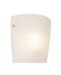 Possini Euro Design Modern Wall Light Sconces Set of 2 Striped Glass Pocket Hardwired 13 1/4" High Fixture Bedroom Bathroom