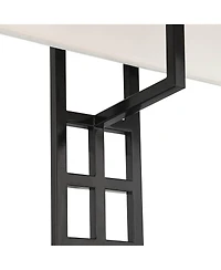 Possini Euro Design Ventano Modern Wall Lamps Set of 2 Plug-In 16" Fixture Linen Fabric Shades for Bedroom Mirror