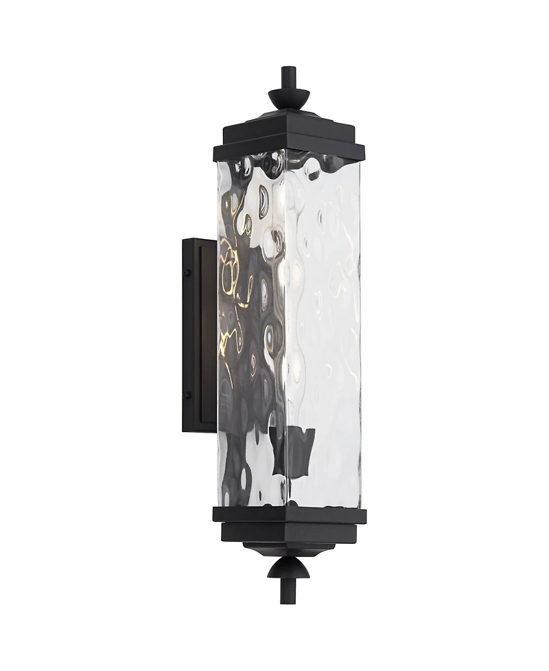 John Timberland Valentino 22" High Modern Outdoor Wall Light Fixture Mount Porch House Weatherproof Metal Water Glass Shade