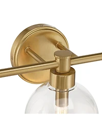 Possini Euro Design Possini Euro Leggio 27" Wide Warm Brass 3-Light Bath Light