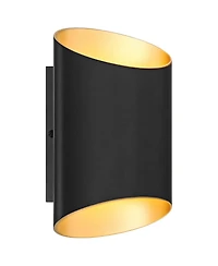 Possini Euro Design Everard 10" High Modern Outdoor Wall Light Fixture Mount Porch House Exterior Set of 2 Led Bulb
