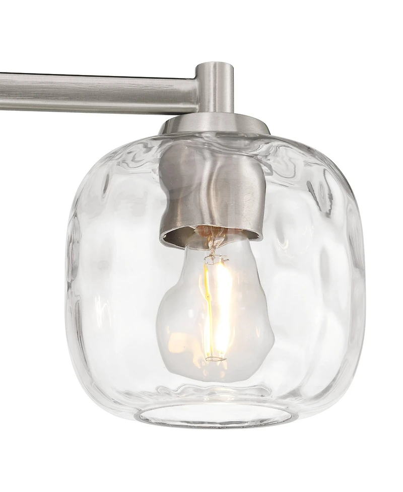 Possini Euro Design Possini Euro Mio 23"W Brushed Nickel Water Glass 3-Light Bath Light