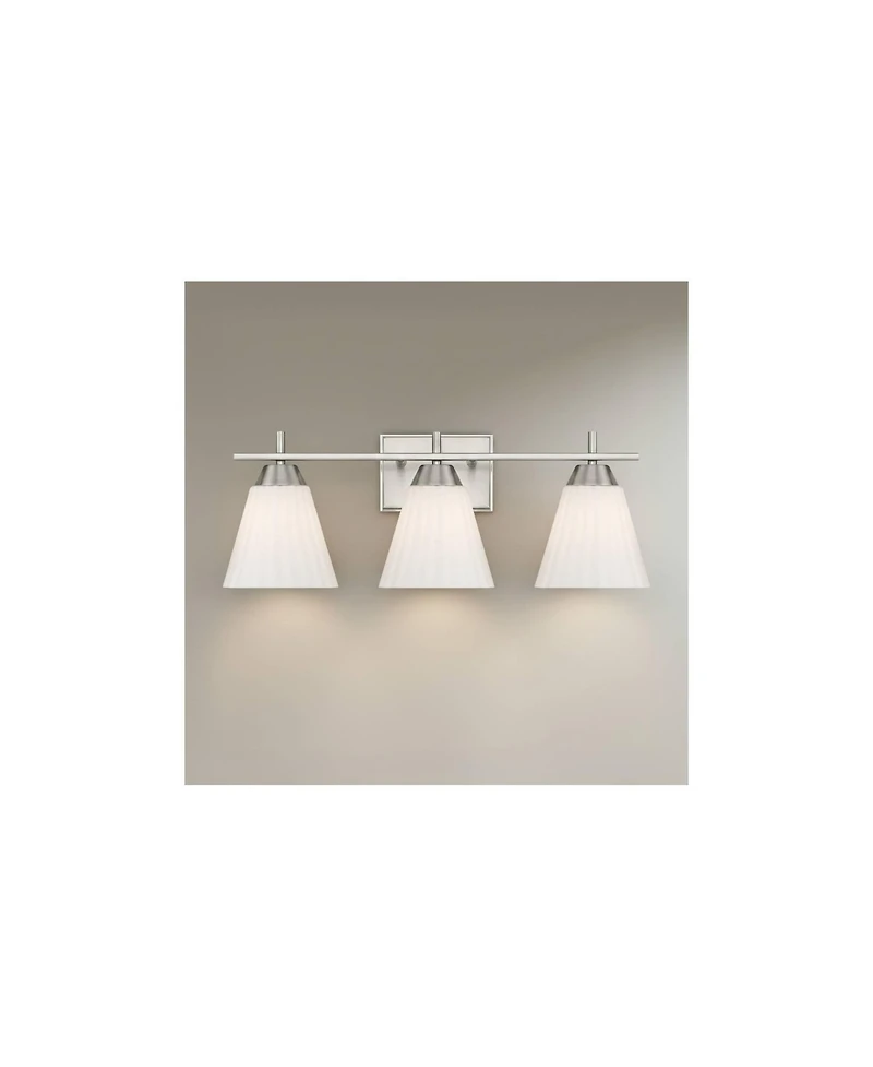 Possini Euro Design Possini Euro Elodie 23 1/2" Wide Brushed Nickel 3-Light Bath Light