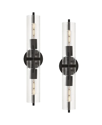 Possini Euro Design Possini Euro Taurus 22" Wide Matte 2-Light Bath Light Set of 2