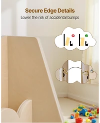 Sugift Montessori Bookshelf, 5-Tier Scalloped Kids Bookcase, Front Facing for Kids Room