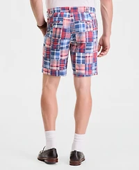 Club Room Men's Regular-Fit Madras Plaid Patchwork 9" Shorts, Exclusively at Macy's - Piece Block Yd