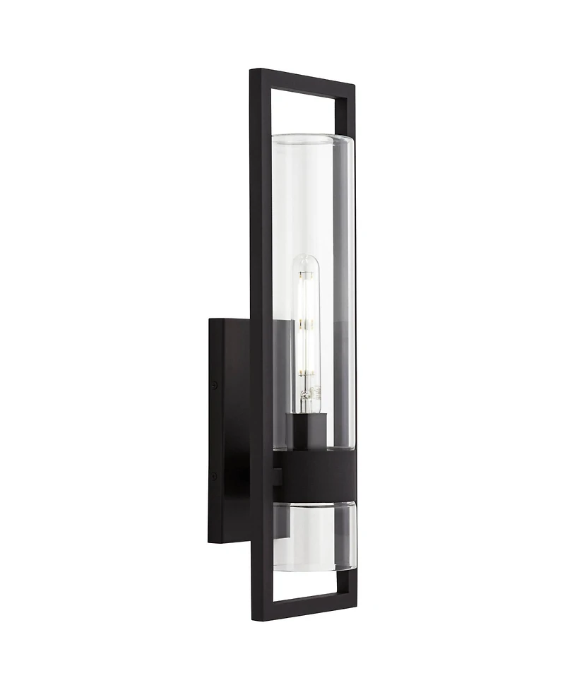 Possini Euro Design Reed 21" High Modern Outdoor Wall Light Fixture Mount Porch House Set of 2