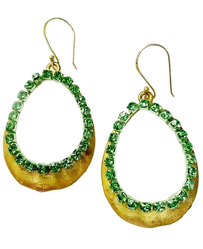 Michael Gabriel Designs Golden Green Drop Earrings
