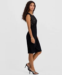 Connected Petite Embellished Empire-Waist Dress