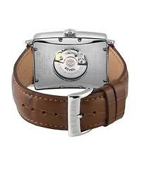Gevril Men's Avenue of Americas Swiss Automatic Italian Leather Strap Watch