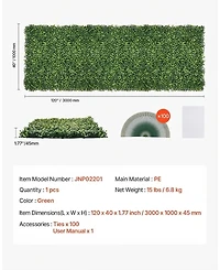Sugift Artificial Grass Wall Panels, Milan Greenery Boxwood for Privacy