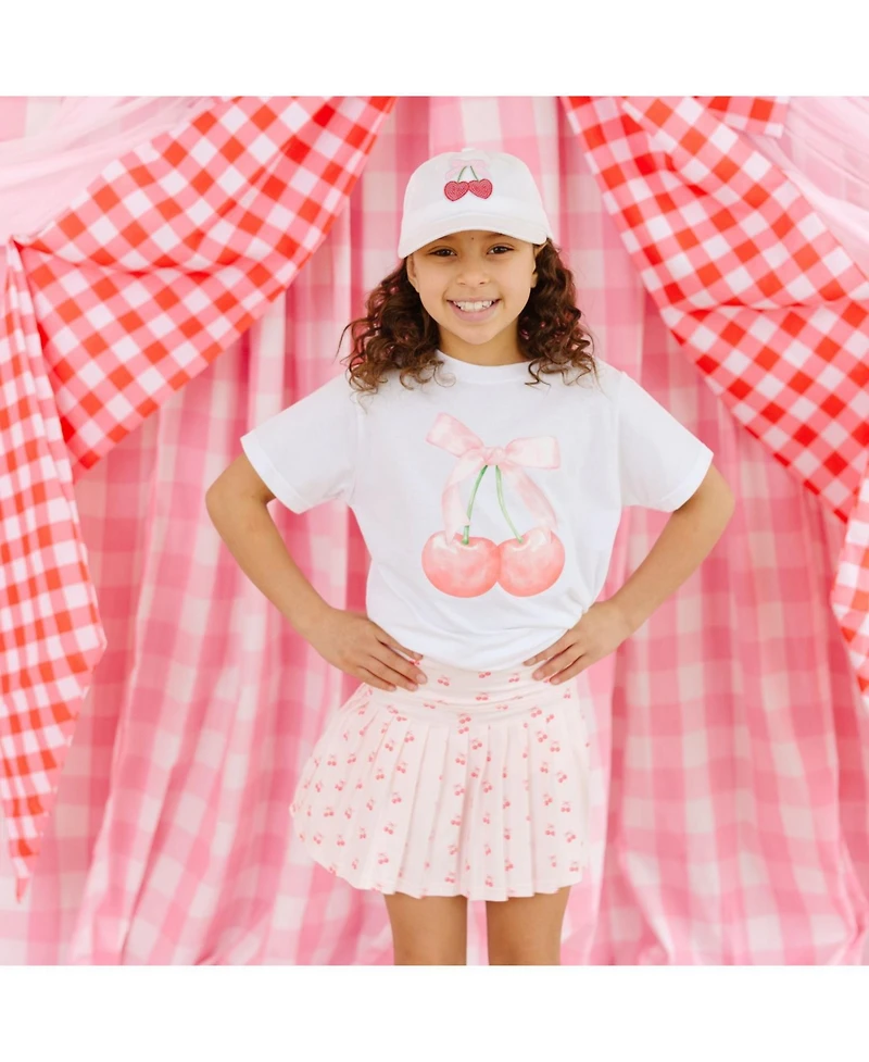 Sweet Wink Girls Cherry Sequin Patch Baseball Hat