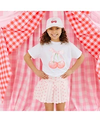 Sweet Wink Girls Cherry Sequin Patch Baseball Hat