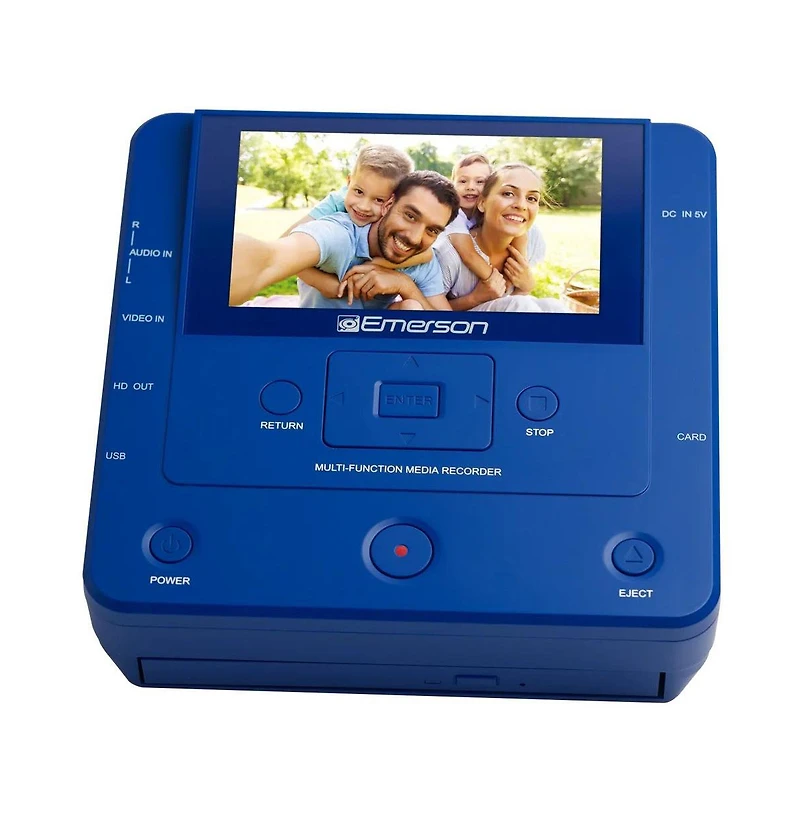 Emerson Emt-1200 Media Recorder with Lcd Screen to Record Videos, Music, and Photos from Phone to Dvd, Usb