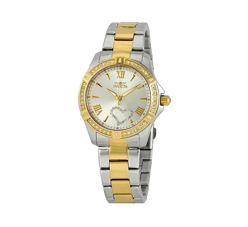 Invicta Women's Angel Quartz 3 Hand Silver Dial Watch
