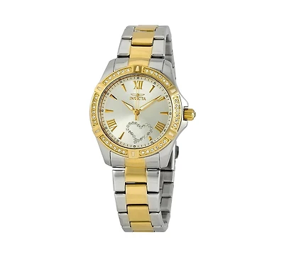 Invicta Women's Angel Quartz 3 Hand Silver Dial Watch