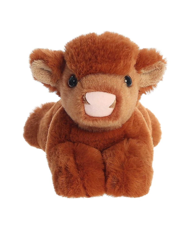 Aurora Small Highland Cow Calf Mini Flopsie Adorable Plush Toy
