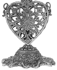 Symbols of Faith Pewter Heart Perfume Bottle