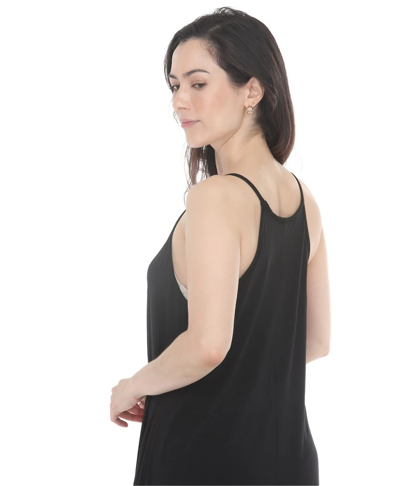 White Mark Women's Halter Neck Swing Midi Dress