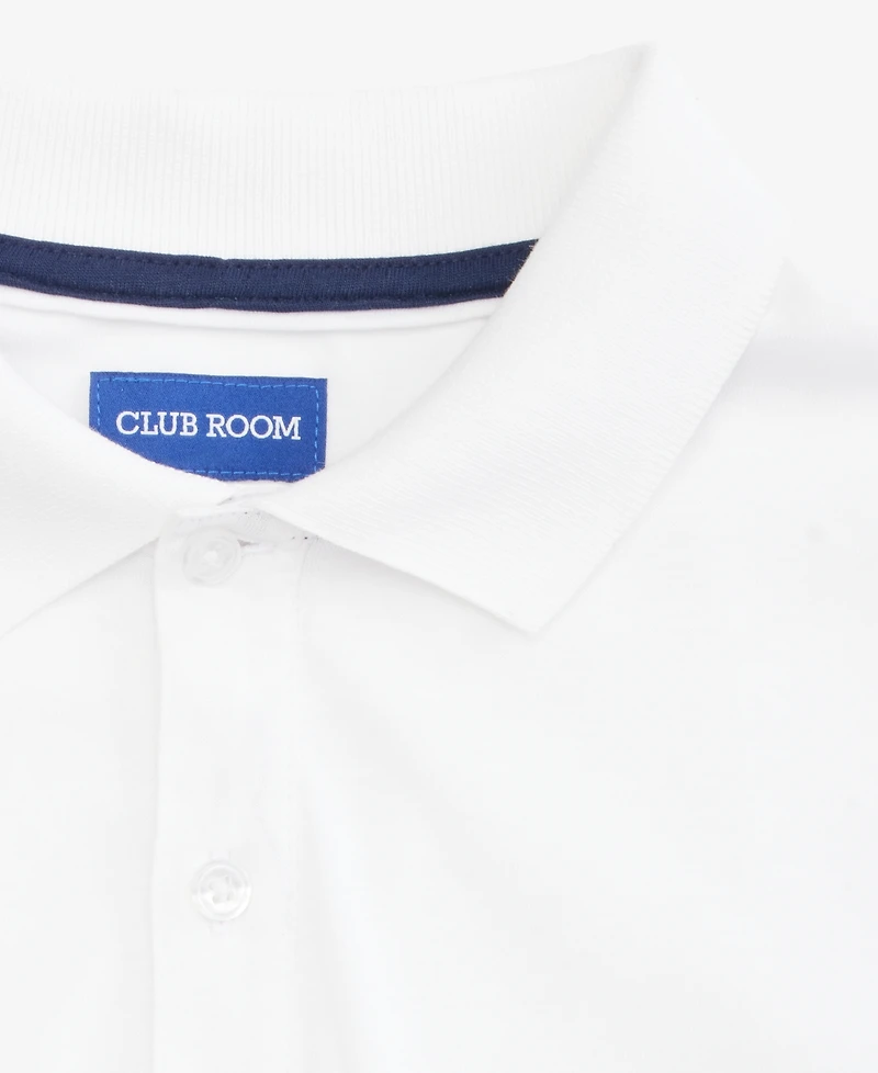 Club Room Men's Solid Jersey Polo with Pocket, Created for Macy's