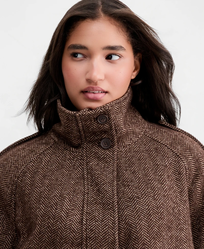 CoffeeShop Women's Short-Raglan-Sleeve Coat