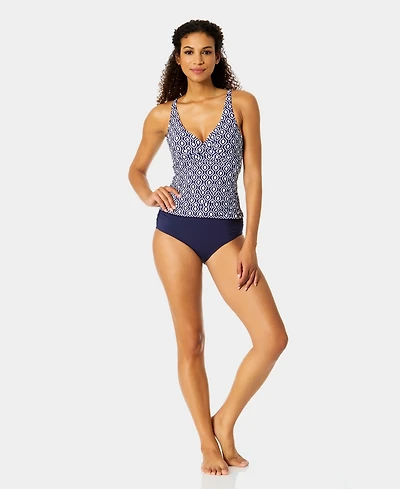 Anne Cole Women's Hidden Underwire V-Neck Tankini Top