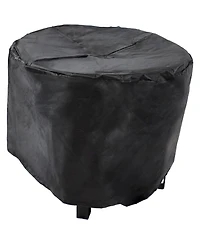 Cauldron-Style Outdoor Wood-Burning Steel Smokeless Fire Pit with Poker - 23"