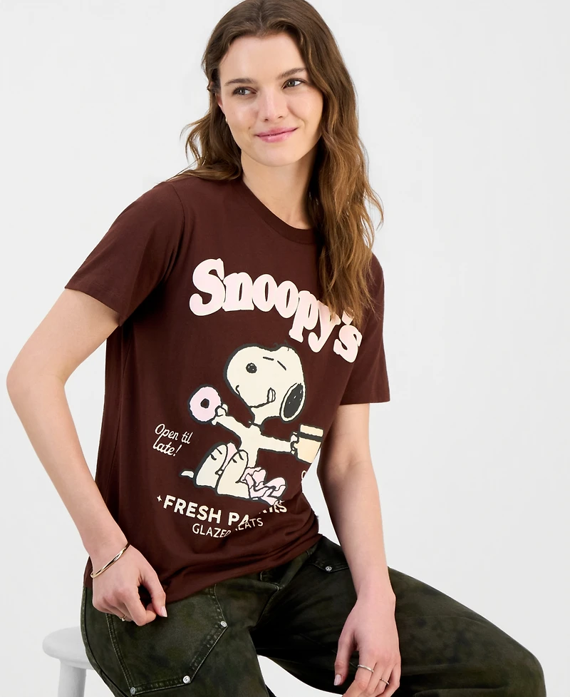 Grayson Threads, The Label Juniors' Snoopy Pastry Graphic-Print Tee