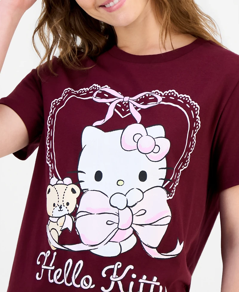 Grayson Threads, The Label Juniors' Hello Kitty Bow Graphic-Print Tee