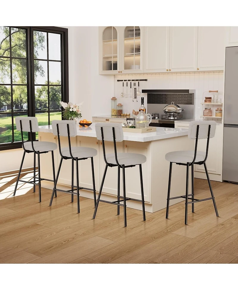 gaomon Dining Chair Modern Upholstered Bar Stools Set of