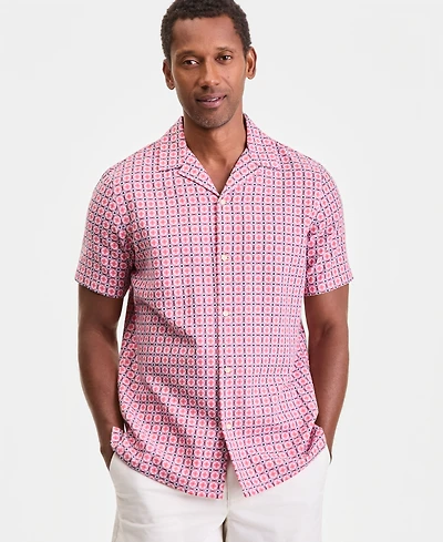 Club Room Men's Textured Yard Short-Sleeve Shirt, Macy's Exclusive